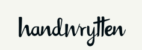Handwrytten
